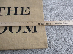 The Loom Reusable Tote Burlap Wood Handles Large Shop Sustainable Beige EUC