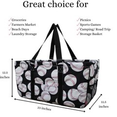 Extra Large Utility Tote Bag Reusable Grocery Bags For Storage Picnic Beach