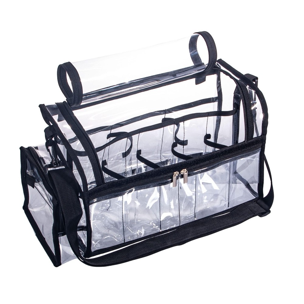 Large Professional Free Standing Clear PVC Makeup Artist Set Bag