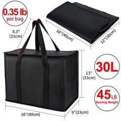 30L X-Large Insulated Grocery Bag – Perfect Food Delivery & Catering Solution