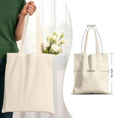 Durable 55lb Capacity Canvas Tote Bags – Perfect for Shopping & DIY Projects