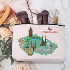 MEIKIUP Czech Republic Travel Gift Symbols bag