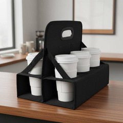 6 Cup Beverage Carrier Sturdy Base Reusable Cup Holder Long-Lasting for Parties