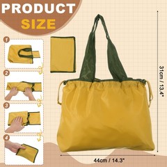 14.3 x 13.4 Inch Washable Shopping Bags with Handles for Shopping Yellow
