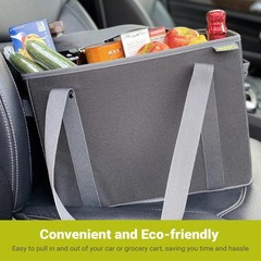 Collapsible Reusable Grocery Basket Market Tote Bag Picnic Errands Shopping