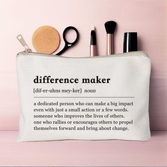 Difference Maker Makeup Bag Gift, A Thoughtful Gift for A One Size, Neutral