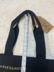 Barnes & Noble Book Store Tote Bag Cotton Black & Gold 13”H X 14”W X 5” Deep NWT