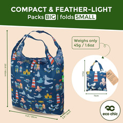 Foldable Reusable Grocery Bags – Lightweight, Recycled & Reusable Shopping Bag –