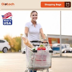Glotoch Plastic Thank You Bags 1000 Count, 11.5″ x 6.5″ x 1000 White