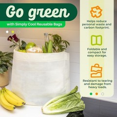 50 Pack Cream Large Reusable Shopping Tote Bags Eco-Friendly Heavy Duty