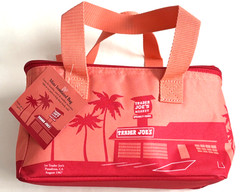 Trader Joe’s Mini Insulated Tote Cooler Bag 1.5-Gal Peach Lunch Travel Beach Bag