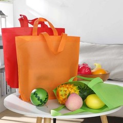 80 Pieces Reusable Grocery Bags Bulk Non Woven Tote Bags Multicolor Gift Shop…