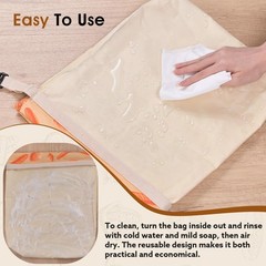 1 Pack Beeswax Bread Bags for Sourdough Homemade X-Large, Yellow-1