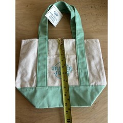 Trader Joe’s Pastel Green Mini Tote Canvas Viral Limited Release NWT