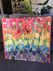 Colorful Tulips 🌷 Floral Spring Flowers Gift Reusable Tote Homegoods Bag New