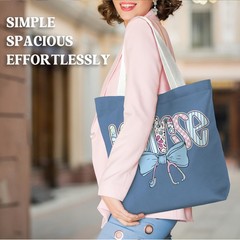 Nurse Tote Bags.Tote Bags for Woman, Gift for Nurses, Reusable Foldable Bags