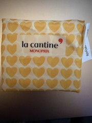 Monoprix reusable shopping bag-brand new. La cantine yellow hearts