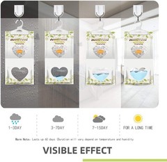 ZSPENG 16 Pack Moisture Absorber Hanging Bags,220g/Pack Fagrance Free Moisture
