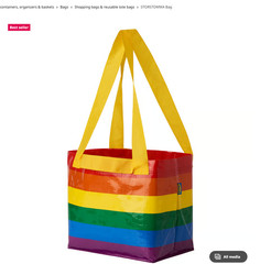 IKEA STORSTOMMA Small Bag Multicolor 10 5/8×10 5/8 ” Shopping Bag NEW