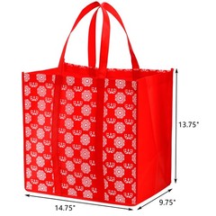 Large Heavy Duty Foldable Reusable Grocery Shopping Tote Bag Handle 12 PCS
