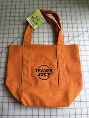 Trader Joe’s Orange Trick-or-Treat Solid Canvas Tote Bag 13 in L x 6 in W