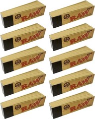 Raw Rolling Papers Unbleached Filter Tips 10 50 Count (Pack of 10), Brown