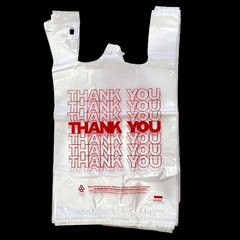 Tashibox 200 Ct Plastic Bags/Shopping Bags/Thank You Bags/Reusable And