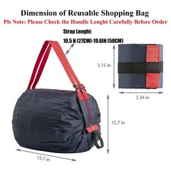 4 Pack Foldable Reusable Tote Bags – 210D Nylon Waterproof Grocery Shopping B…