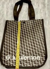 NEW Lululemon 2025 Small Reusable Shopping Tote Lunch Bag Brown Ivory Black