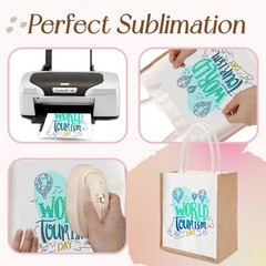 10 Pack Burlap Tote Bags Bulk Sublimation Blanks Reusable Canvas Grocery Jute…