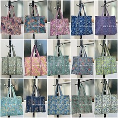 Floral Animal Print Cotton Quilted Multipurpose Tote Bag Market Bag – 10 Pcs Lot