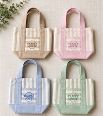 Trader Joe’s Mini Pastel Canvas Tote Bag ONE -UNO !!!
