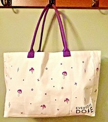 Everyday Dose NEW Canvas Cotton Reusable Mushroom Oversized 20″x 13″ Tote Bag