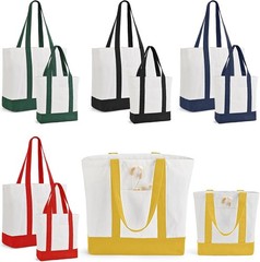 Outer Pocket, 12oz Cotton Blank Canvas Tote Bags 19 x 14.6Inch, 13 x 11Inch