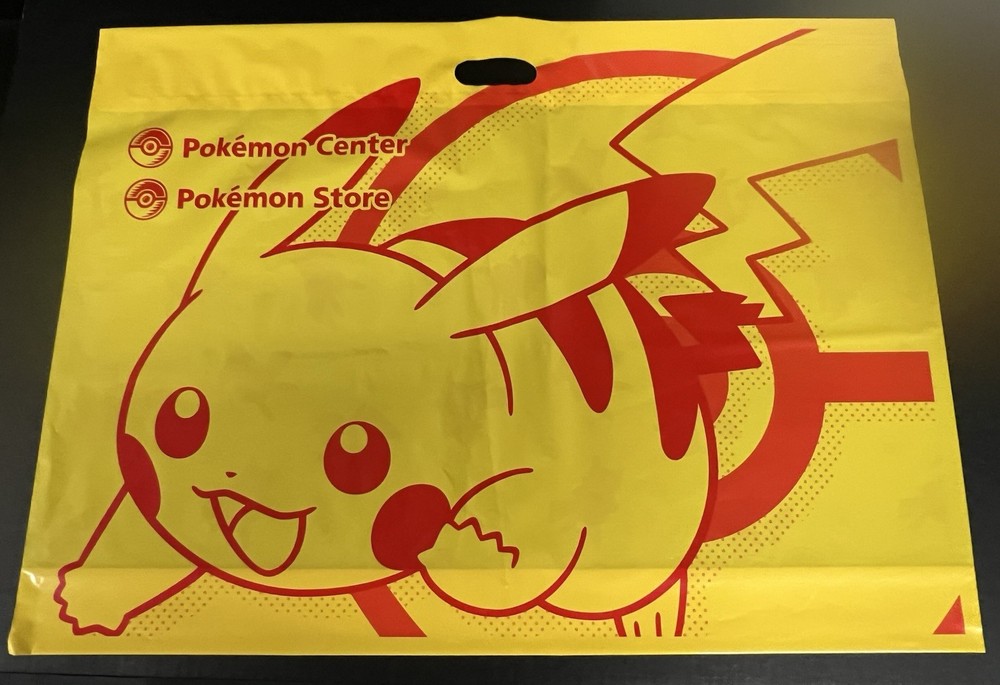 Pokémon Center Tokyo Japan Imported Pikachu Yellow Shopping Bag – Jumbo – NEW