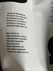 Lululemon Reusable Shopping Bag Logo Black White w/ Snap Closure Med Bag {kk}
