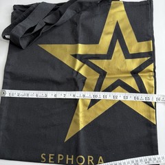 Sephora Tote Shopping Bag Reusable Canvas Black 15″ x 17″ NEW