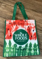 New Whole Foods Market Watermelon New Design Reusable Grocery Shopping Tote Bag