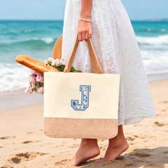 Initial Tote Bag, Personalized Monogrammed Gifts for Women, Reusable Initial …