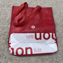 Lot of 5 Lululemon Reusable Shopping Bags Totes Red Black 2x Big 3x Small Sizes