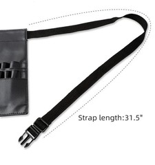 Professional 22 Pockets PU Leather Cosmetic Makeup Brush Bag Case Black