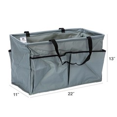 Krush Container All‑Purpose Utility Tote with Exterior Pockets, Gray