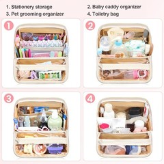 Makeup Bag, Large Capacity with Room for Brushes and Mirror, Travel Black