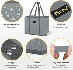 Spacious 3-Pack Foldable Shopping Bags with Reinforced Bottom – Honeysuckle Chic