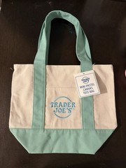 Trader Joe’s Small Foldable Canvas Tote Bag Set, Colorblock Multicolor