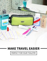 GOX Travel Small Toiletry Bag for Men Nylon Dopp Kit 7.9*3.7*2 Inches, Green