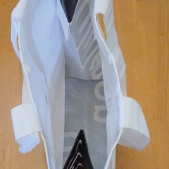 Lululemon Reusable Shopping Bag Foldable Recycled White Black Modern Solid