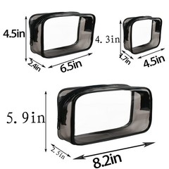 4 Pack Clear Cosmetic Bag for Travel – TSA Approved Toiletry Makeup