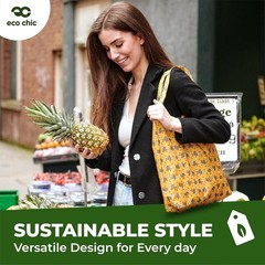 Eco-Friendly Foldable Grocery Tote – Reusable Floral Shopping Bag, Waterproof