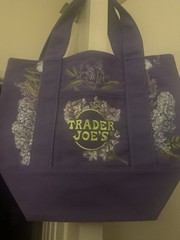 Trader Joe’s Mini Tote Bag Rare Custom Lilac Flower Limited Edition